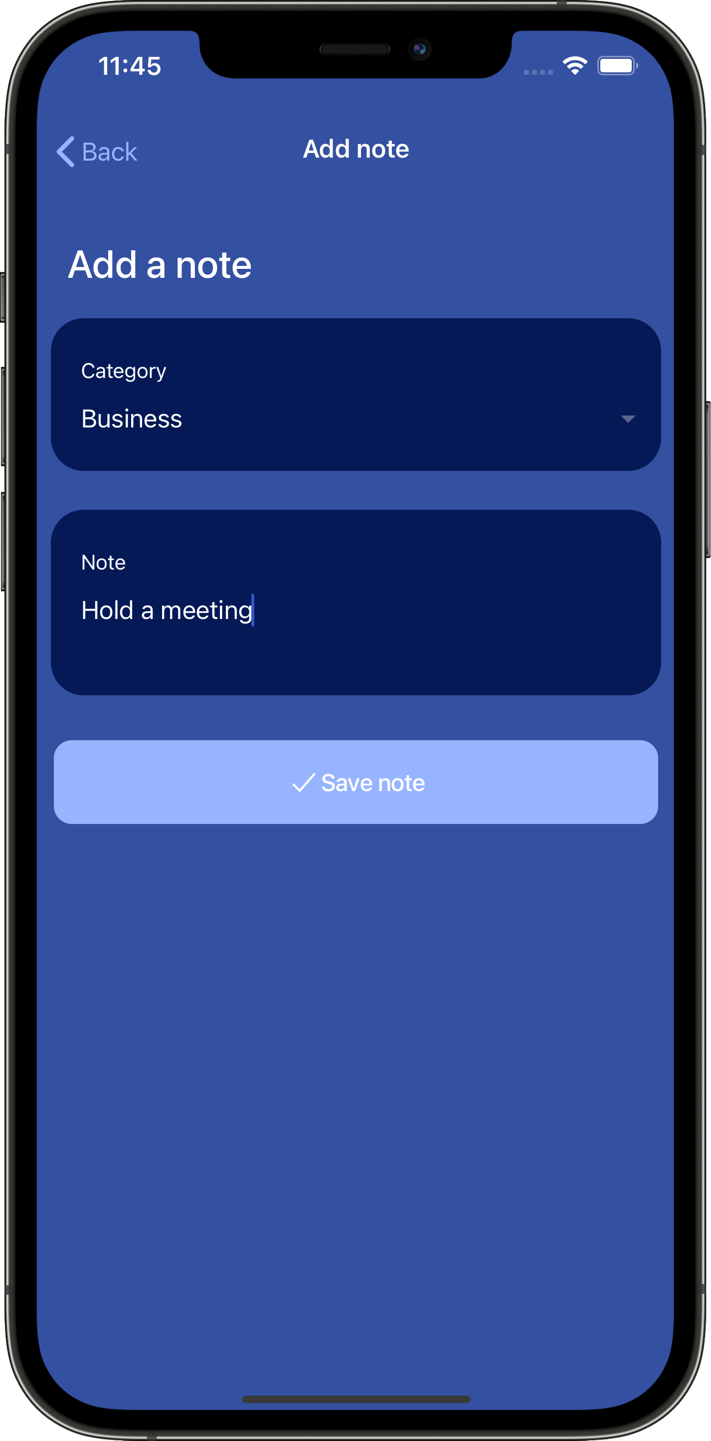 Note App screenshot